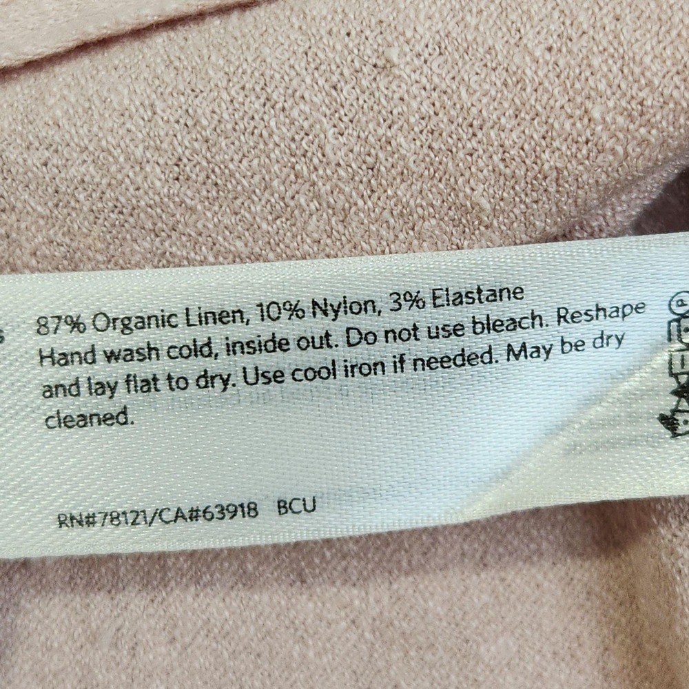Eileen Fisher Sweater Womens XL Pink Linen Crewneck Pullover Lightweight Knit - Picture 3 of 8